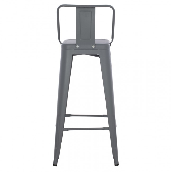 ΣΚΑΜΠΟ BAR ME ΠΛΑΤΗ ΜΕΤΑΛΛΙΚΟ MELITA-PRO HM8643.50 ΓΚΡΙ 42x42x100Υεκ.