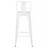 ΣΚΑΜΠΟ BAR ME ΠΛΑΤΗ ΜΕΤΑΛΛΙΚΟ MELITA-PRO HM8643.41 ΛΕΥΚΟ ΜΑΤ 42x42x100Υεκ.