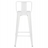 ΣΚΑΜΠΟ BAR ME ΠΛΑΤΗ ΜΕΤΑΛΛΙΚΟ MELITA-PRO HM8643.41 ΛΕΥΚΟ ΜΑΤ 42x42x100Υεκ.