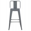 ΣΚΑΜΠΟ ΜΠΑΡ ΜΕΣΑΙΟΥ ΥΨΟΥΣ ΜΕΤΑΛΛΙΚΟ MELITA-PRO HM8574.50 ΓΚΡΙ 43x43x88Υεκ.