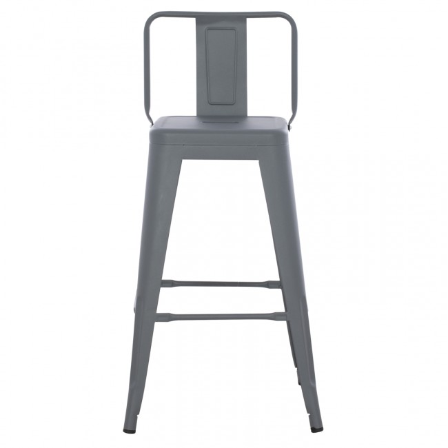 ΣΚΑΜΠΟ ΜΠΑΡ ΜΕΣΑΙΟΥ ΥΨΟΥΣ ΜΕΤΑΛΛΙΚΟ MELITA-PRO HM8574.50 ΓΚΡΙ 43x43x88Υεκ.