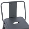 ΣΚΑΜΠΟ ΜΠΑΡ ΜΕΣΑΙΟΥ ΥΨΟΥΣ ΜΕΤΑΛΛΙΚΟ MELITA-PRO HM8574.50 ΓΚΡΙ 43x43x88Υεκ.