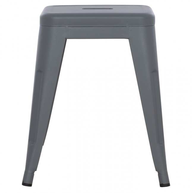 ΣΚΑΜΠΟ ΜΕΤΑΛΛΙΚΟ MELITA HM0096.50 ΣΕ ΓΚΡΙ ΜΑΤ ΧΡΩΜΑ 37x37x45Υεκ.