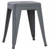 ΣΚΑΜΠΟ ΜΕΤΑΛΛΙΚΟ MELITA HM0096.50 ΣΕ ΓΚΡΙ ΜΑΤ ΧΡΩΜΑ 37x37x45Υεκ.