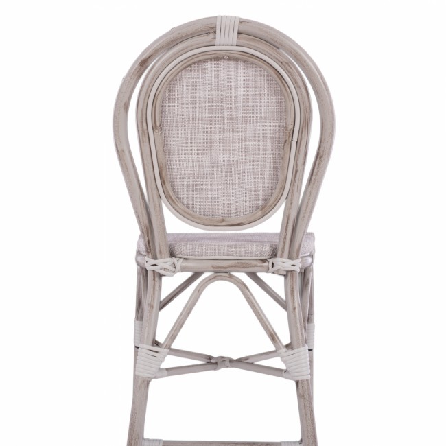ΣΚΑΜΠΩ ΑΛΟΥΜΙΝΙΟΥ BAMBOO LOOK ΠΑΤΙΝΑ ΛΕΥΚΟ ΜΕ TEXTLINE HM5110 41x52x116 εκ.