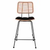 ΣΚΑΜΠΟ ΜΕΣΑΙΟΥ ΥΨΟΥΣ ALLEGRA HM5644 ΜΕΤΑΛΛΙΚΟ ΜΕ WICKER ΣΕ ΜΠΕΖ ΑΠΟΧΡΩΣΗ 55x56x107 εκ.