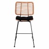 ΣΚΑΜΠΟ ΜΕΣΑΙΟΥ ΥΨΟΥΣ ALLEGRA HM5644 ΜΕΤΑΛΛΙΚΟ ΜΕ WICKER ΣΕ ΜΠΕΖ ΑΠΟΧΡΩΣΗ 55x56x107 εκ.