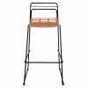 ΣΚΑΜΠΟ ΜΕΤΑΛΛΙΚΟ ALLEGRA HM5642 ΜΕ WICKER ΣΕ ΜΠΕΖ ΑΠΟΧΡΩΣΗ 48x53x100 εκ.