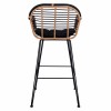 ΣΚΑΜΠΟ ΜΕΤΑΛΛΙΚΟ ALLEGRA HM5690 ΜΕ WICKER ΜΑΥΡΟ-ΜΠΕΖ 55x60x109Υ εκ.