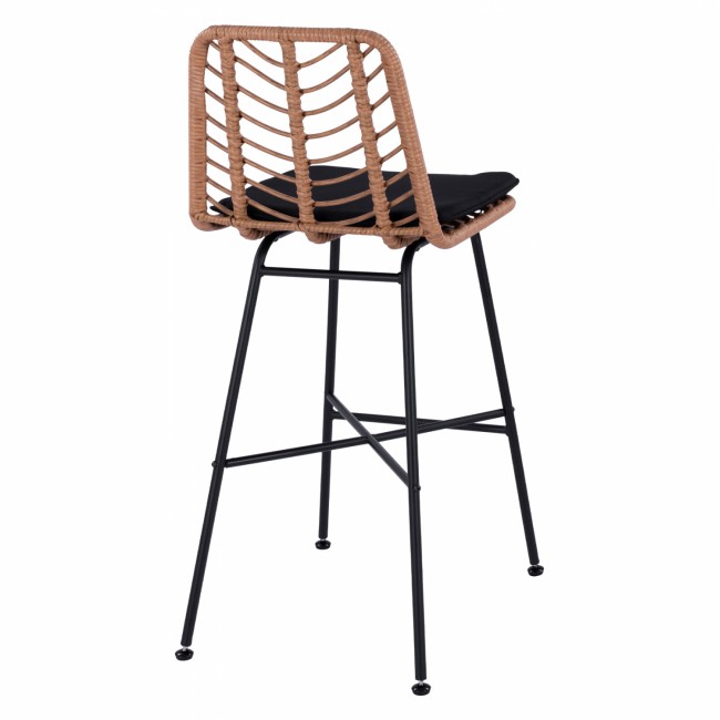 ΣΚΑΜΠΟ ΜΕΤΑΛΛΙΚΟ GAVIN HM5706 ΜΕ WICKER ΜΠΕΖ 47Χ59Χ111Υ εκ.