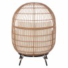 ΠΟΛΥΘΡΟΝΑ ΦΩΛΙΑ ALLEGRA HM5764 ΜΕ WICKER ΣΕ ΜΠΕΖ ΑΠΟΧΡΩΣΗ 110x85x148 εκ.