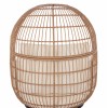 ΠΟΛΥΘΡΟΝΑ ΦΩΛΙΑ ALLEGRA HM5764 ΜΕ WICKER ΣΕ ΜΠΕΖ ΑΠΟΧΡΩΣΗ 110x85x148 εκ.