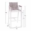 ΣΚΑΜΠΟ ΜΠΑΡ ΑΛΟΥΜΙΝΙΟΥ ΛΕΥΚΟ ΜΕ POLYWOOD 52 x 58 x 108 εκ. HM5790.01