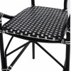 ΣΚΑΜΠΟ ΑΛΟΥΜΙΝΙΟΥ BAMBOO LOOK ΜΕ WICKER ΜΑΥΡΟ ΛΕΥΚΟ HM5794.02 56x60x126 εκ.