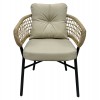 ΠΟΛΥΘΡΟΝΑ ΑΛΟΥΜΙΝΙΟΥ DARK GREY ΕΠΑΓΓΕΛΜ. RATTAN ΜΑΞΙΛΑΡΙ ΜΠΕΖ HM5863.01 60x56x84 εκ.