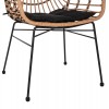 ΠΟΛΥΘΡΟΝΑ ΕΠΑΓΓΕΛΜΑΤΙΚΗ ΜΑΥΡΟ ΜΕΤΑΛΛΟ RATTAN ΜΠΕΖ & ΜΑΞΙΛΑΡΙ HM5864.01 58,5x60,5x80 εκ.