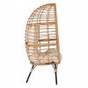 ΠΟΛΥΘΡΟΝΑ Τ.ΦΩΛΙΑ RATTAN HM5869.01 ΜΕΤΑΛ. ΠΟΔΙΑ ΜΑΥΡΑ 77x72x148 εκ.