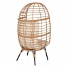 ΠΟΛΥΘΡΟΝΑ Τ.ΦΩΛΙΑ RATTAN HM5869.01 ΜΕΤΑΛ. ΠΟΔΙΑ ΜΑΥΡΑ 77x72x148 εκ.