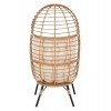 ΠΟΛΥΘΡΟΝΑ Τ.ΦΩΛΙΑ RATTAN HM5869.01 ΜΕΤΑΛ. ΠΟΔΙΑ ΜΑΥΡΑ 77x72x148 εκ.