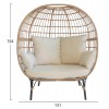 ΠΟΛΥΘΡΟΝΑ ΦΩΛΙΑ MIAMI 2 ΑΤΟΜΩΝ ΤΥΠΟΥ RATTAN HM5870.01 130x80x157Υ εκ.