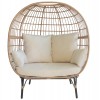 ΠΟΛΥΘΡΟΝΑ ΦΩΛΙΑ MIAMI 2 ΑΤΟΜΩΝ ΤΥΠΟΥ RATTAN HM5870.01 130x80x157Υ εκ.