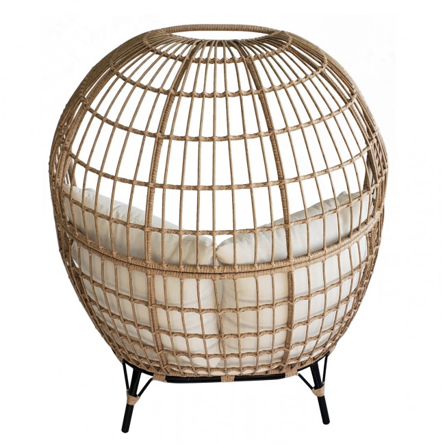 ΠΟΛΥΘΡΟΝΑ ΦΩΛΙΑ MIAMI 2 ΑΤΟΜΩΝ ΤΥΠΟΥ RATTAN HM5870.01 130x80x157Υ εκ.