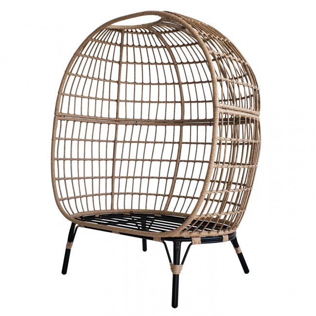 ΠΟΛΥΘΡΟΝΑ ΦΩΛΙΑ MIAMI 2 ΑΤΟΜΩΝ ΤΥΠΟΥ RATTAN HM5870.01 130x80x157Υ εκ.
