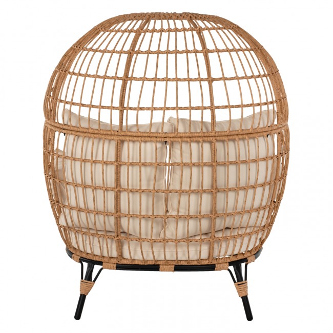 ΠΟΛΥΘΡΟΝΑ ΦΩΛΙΑ MIAMI 2 ΑΤΟΜΩΝ ΤΥΠΟΥ RATTAN HM5870.01 130x80x157Υ εκ.