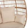 ΠΟΛΥΘΡΟΝΑ ΦΩΛΙΑ MIAMI 2 ΑΤΟΜΩΝ ΤΥΠΟΥ RATTAN HM5870.01 130x80x157Υ εκ.