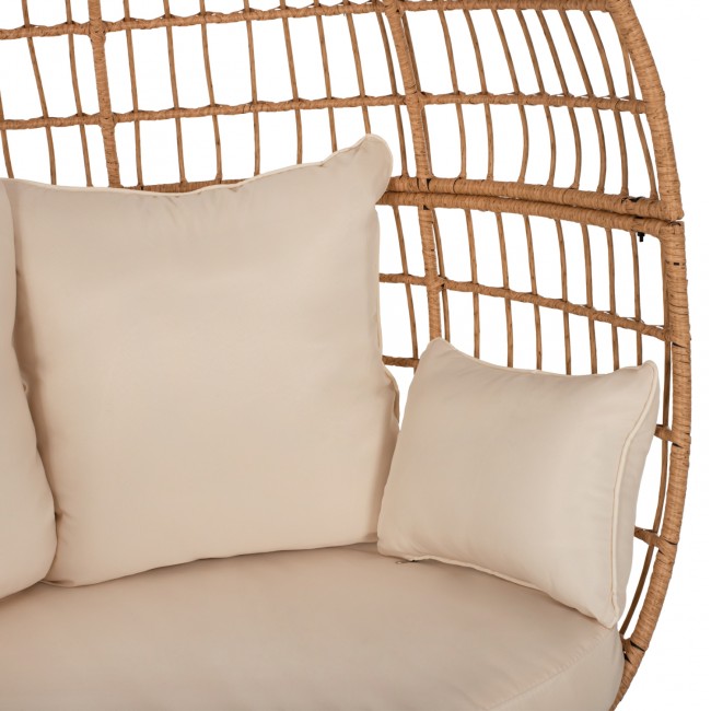 ΠΟΛΥΘΡΟΝΑ ΦΩΛΙΑ MIAMI 2 ΑΤΟΜΩΝ ΤΥΠΟΥ RATTAN HM5870.01 130x80x157Υ εκ.