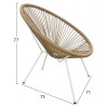 ΠΟΛΥΘΡΟΝΑ ACAPULCO Τ. ΦΩΛΙΑ ΜΕΤΑΛΛΟ ΛΕΥΚΟ ΜΕ TWISTED WICKER HM5871.02 70x73x79 εκ.