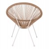 ΠΟΛΥΘΡΟΝΑ ACAPULCO Τ. ΦΩΛΙΑ ΜΕΤΑΛΛΟ ΛΕΥΚΟ ΜΕ TWISTED WICKER HM5871.02 70x73x79 εκ.