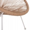 ΠΟΛΥΘΡΟΝΑ ACAPULCO Τ. ΦΩΛΙΑ ΜΕΤΑΛΛΟ ΛΕΥΚΟ ΜΕ TWISTED WICKER HM5871.02 70x73x79 εκ.