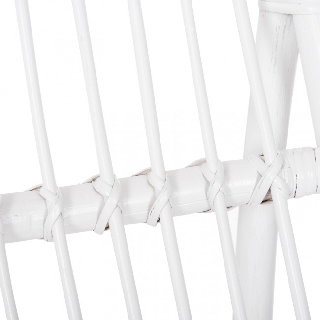 ΠΟΛΥΘΡΟΝΑ GRINN HM9815.03 ΡΑΒΔΟΙ RATTAN ΣΕ ΛΕΥΚΟ 56,5x73,5x79,5Υ εκ.