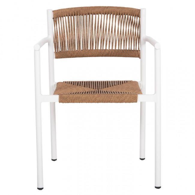ΠΟΛΥΘΡΟΝΑ ΑΛΟΥΜΙΝΙΟΥ STER HM5786.11 ΛΕΥΚΗ-ΣΥΝΘ.RATTAN ΜΠΕΖ 55,5x53x78Υεκ.