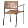 ΠΟΛΥΘΡΟΝΑ ΑΛΟΥΜΙΝΙΟΥ STER HM5786.12 ΑΝΘΡΑΚΙ-ΣΥΝΘ.RATTAN ΜΠΕΖ 55,5x53x78Υεκ.