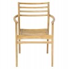 ΠΟΛΥΘΡΟΝΑ MOOSEN HM9936 ΜΑΣΙΦ ΞΥΛΟ TEAK ΣΕ ΦΥΣΙΚΟ 59x60x78,5Υ