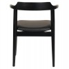 ΠΟΛΥΘΡΟΝΑ ΤΡΑΠΕΖΑΡΙΑΣ CERSEI HM9946.02 RUBBERWOOD & PU ΣΕ ΜΑΥΡΟ 57x54x74Υεκ