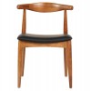 KΑΡΕΚΛΑ ΤΡΑΠΕΖΑΡΙΑΣ ALOR HM9947.03 RUBBERWOOD ΚΑΡΥΔΙ-ΜΑΥΡΟ PU 55x51x75Υεκ