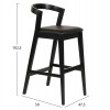 ΣΚΑΜΠΟ ΜΠΑΡ NAMI HM9952.02 RUBBERWOOD & PU-ΜΑΥΡΟ 47,5x59x102,5Υεκ.