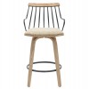 ΣΚΑΜΠΟ ΜΠΑΡ JUDI HM9985.01 WHITE WASH Κ.Π.-ΜΑΥΡΟ ΜΕΤΑΛΛΟ-ΜΠΕΖ ΥΦΑΣΜΑ 48x52x92Υεκ