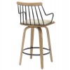 ΣΚΑΜΠΟ ΜΠΑΡ JUDI HM9985.01 WHITE WASH Κ.Π.-ΜΑΥΡΟ ΜΕΤΑΛΛΟ-ΜΠΕΖ ΥΦΑΣΜΑ 48x52x92Υεκ