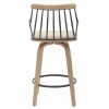 ΣΚΑΜΠΟ ΜΠΑΡ JUDI HM9985.01 WHITE WASH Κ.Π.-ΜΑΥΡΟ ΜΕΤΑΛΛΟ-ΜΠΕΖ ΥΦΑΣΜΑ 48x52x92Υεκ