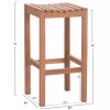 ΣΚΑΜΠΟ ΜΠΑΡ NIKOL HM18109 ΞΥΛΟ ΤΕΑΚ ΣΕ ΦΥΣΙΚΟ 40x40x77Υεκ.