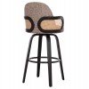 ΣΚΑΜΠΟ ΜΠΑΡ ΠΕΡΙΣΤΡΕΦΟΜΕΝΟ BECKER HM18251.03 PLYWOOD ΜΑΥΡΟ--ΚΑΦΕ ΥΦΑΣΜΑ 50x52x100Υ