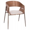 ΠΟΛΥΘΡΟΝΑ KRILL HM18254.01 PLYWOOD ΣΕ WHITEWASH--ΜΕΤΑΛΛΟ ΣΕ ΧΑΛΚΙΝΟ 55,5x55x72Υεκ.