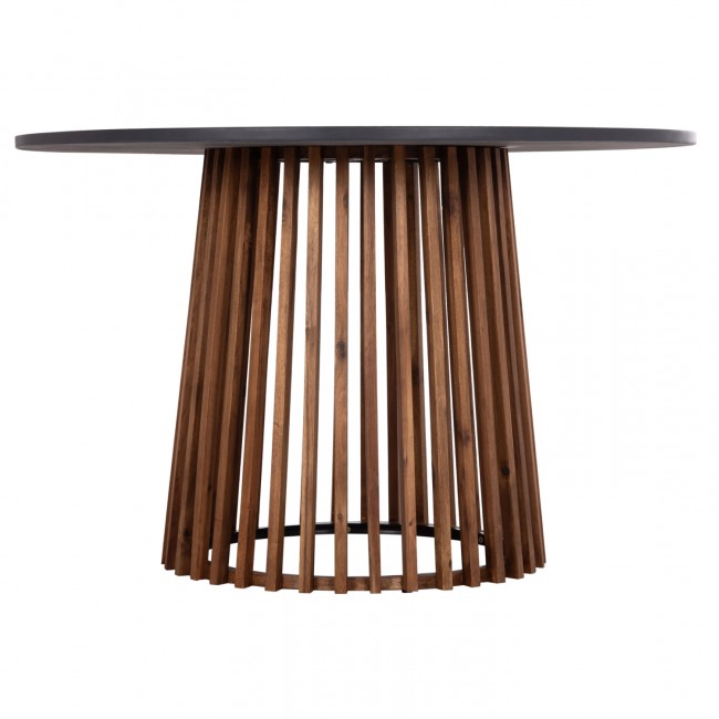 ΤΡΑΠΕΖΙ ΣΤΡΟΓΓΥΛΟ ΕΞ.ΧΩΡΟΥ CRISTOBAL HM6235 ΞΥΛΟ ΑΚΑΚΙΑΣ-CEMENT TOP Φ120x77Υεκ