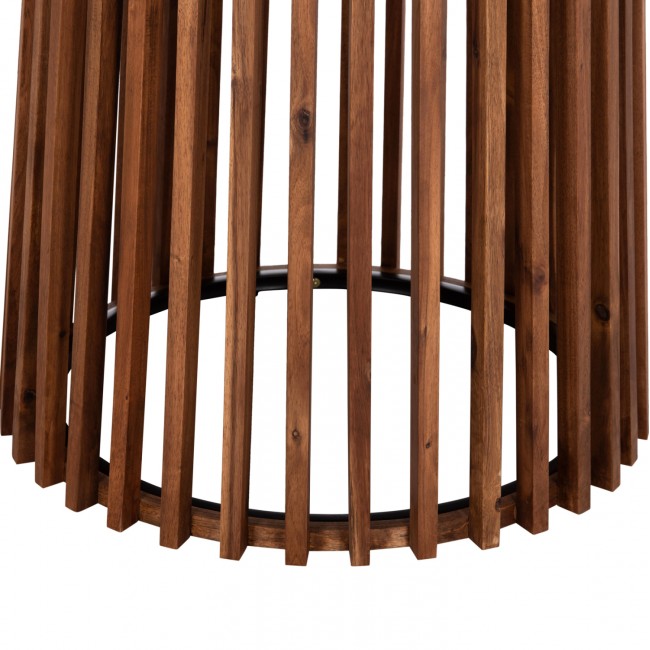 ΤΡΑΠΕΖΙ ΣΤΡΟΓΓΥΛΟ ΕΞ.ΧΩΡΟΥ CRISTOBAL HM6235 ΞΥΛΟ ΑΚΑΚΙΑΣ-CEMENT TOP Φ120x77Υεκ