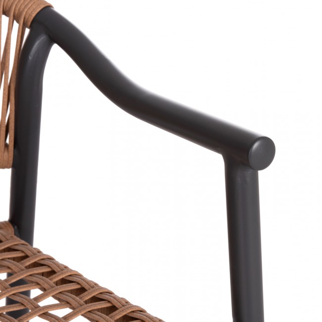 ΠΟΛΥΘΡΟΝΑ KERLY HM6050.10 ΑΛΟΥΜΙΝΙΟ ΣΚΟΥΡΟ ΓΚΡΙ--ΜΠΕΖ ΣΥΝΘΕΤΙΚΟ RATTAN 54x58,5x76Υεκ