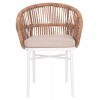 ΠΟΛΥΘΡΟΝΑ ΑΛΟΥΜΙΝΙΟΥ ORIN HM6265.02 ΛΕΥΚΗ-P.E.RATTAN ΦΥΣΙΚΟ-ΜΠΕΖ ΜΑΞΙΛΑΡΙΑ 58x61x75Υ